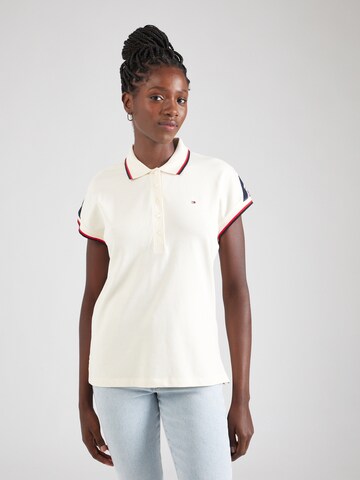 T-shirt TOMMY HILFIGER en beige : devant