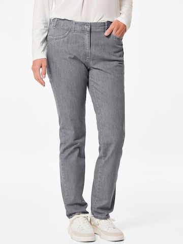 Goldner Slimfit Jeans 'LOUISA' in Grau