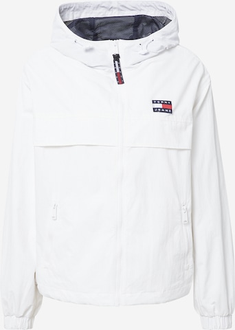 Tommy Jeans Overgangsjakke 'Chicago' i hvid: forside