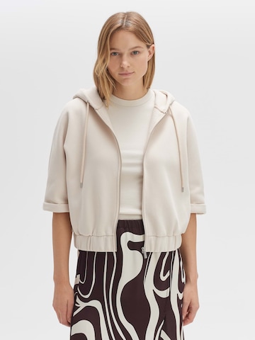 Veste de survêtement 'Gadora' OPUS en beige : devant