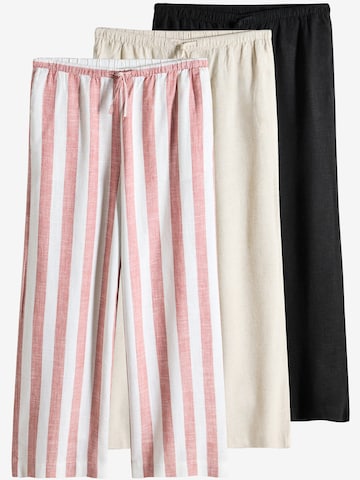 The Set Wide Leg Bukser i beige: forside