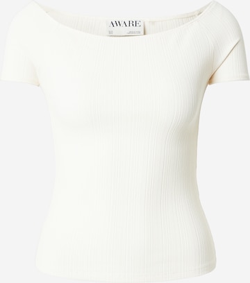 Aware T-shirt 'AWVERDE' i beige: framsida