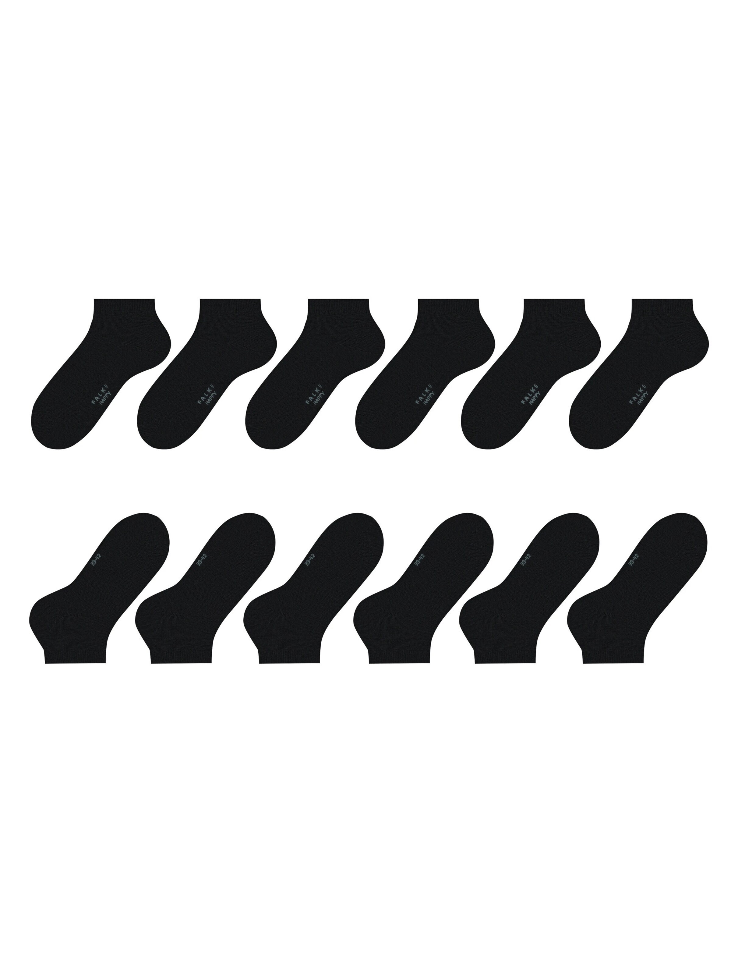 FALKE Socken 'Happy 6-Pack'‌‌‌‌ in Schwarz