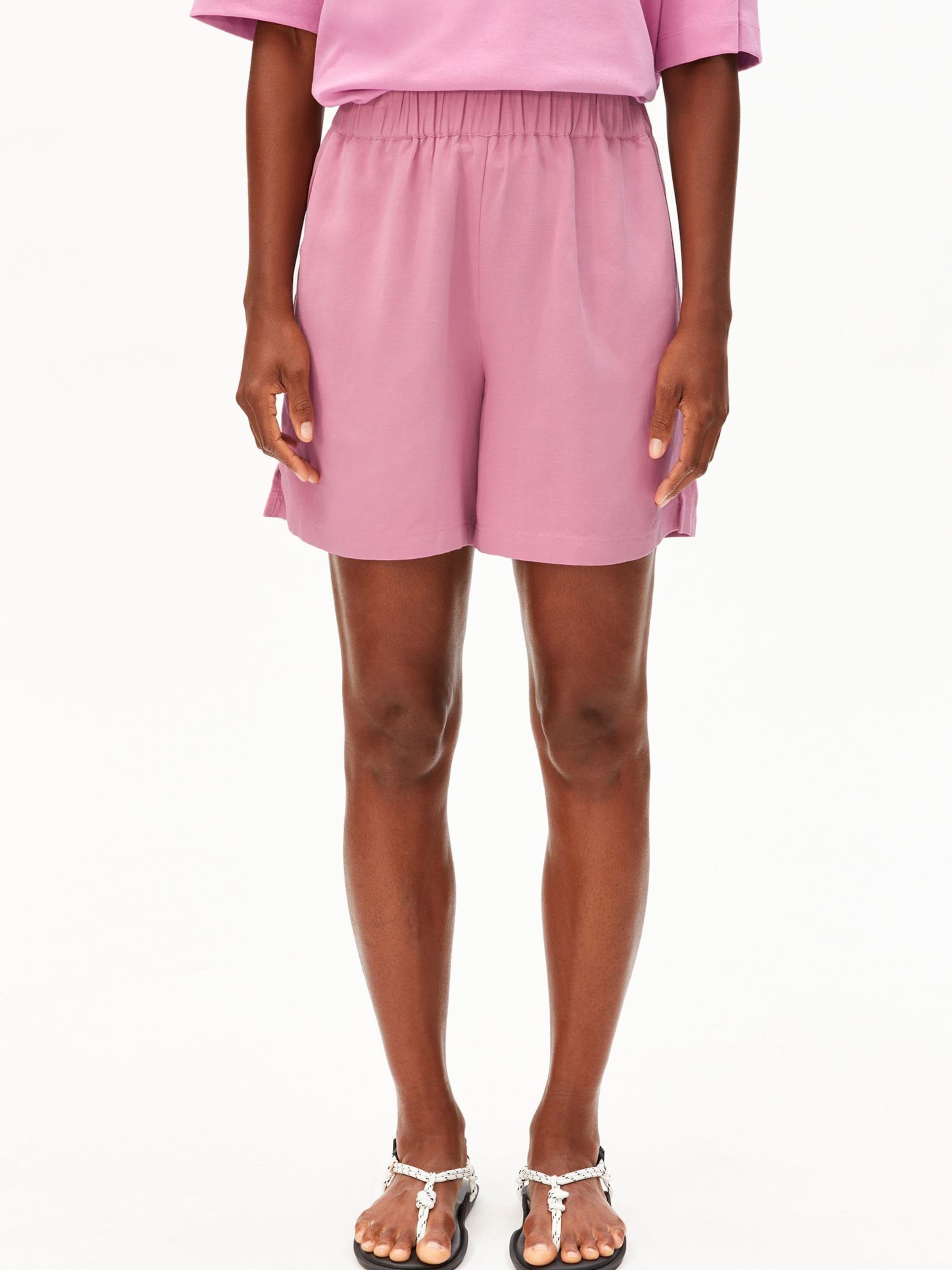 ARMEDANGELS Loose fit Trousers in Pink: front