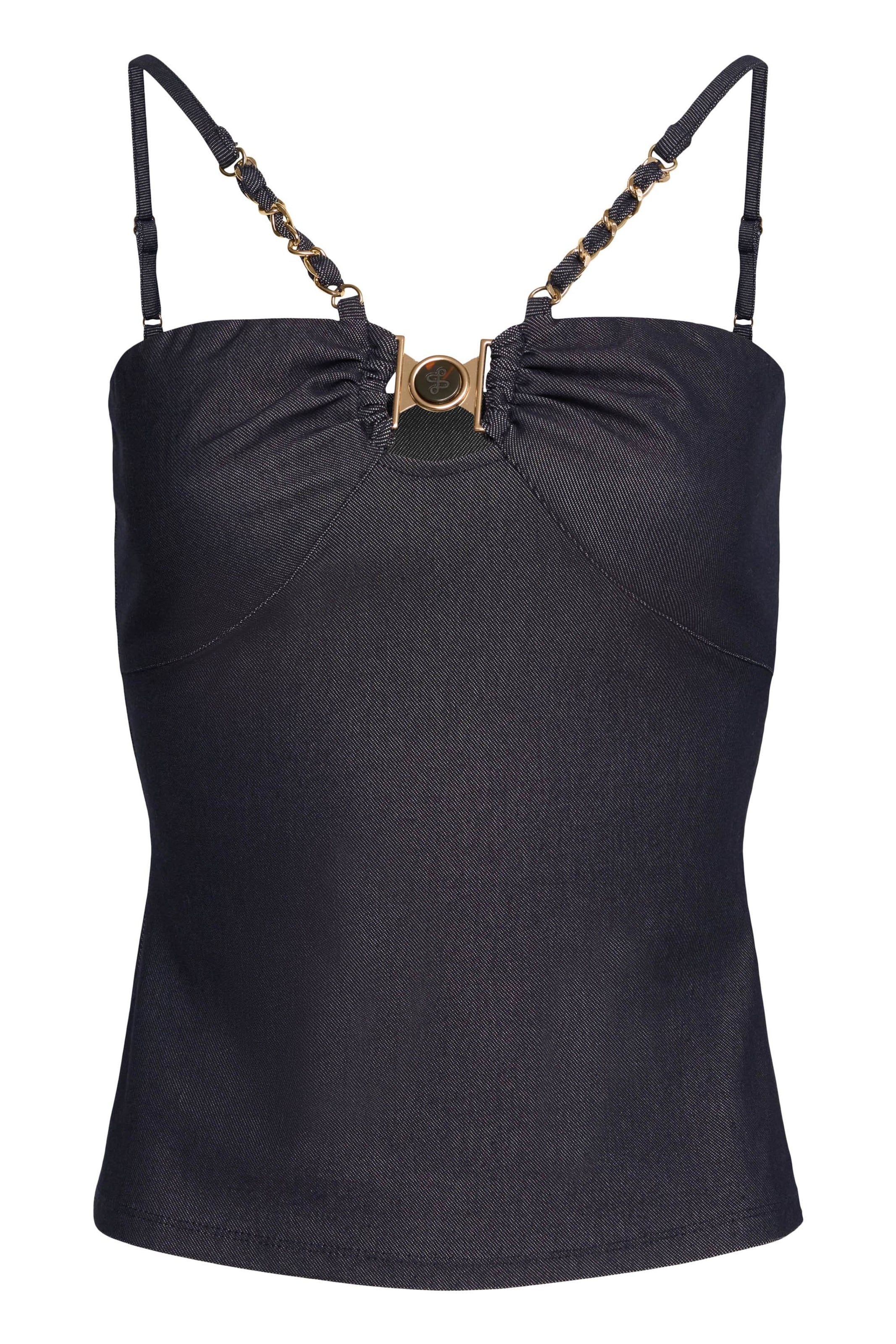 Haut Salsa Jeans en bleu : devant