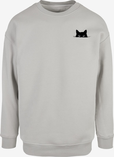 Megztinis be užsegimo 'Halloween - Cat' iš Merchcode, spalva – pilka / juoda, Prekių apžvalga