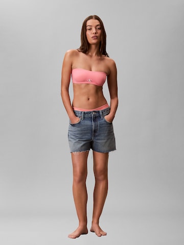 Bandeau Hauts de bikini Calvin Klein Swimwear en rose