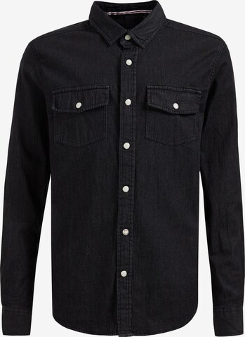 WE Fashion Button Up Shirt in Grey: front