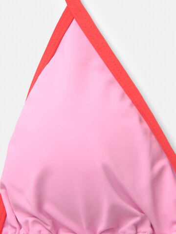 Pull&Bear Triangle Bikini top in Pink