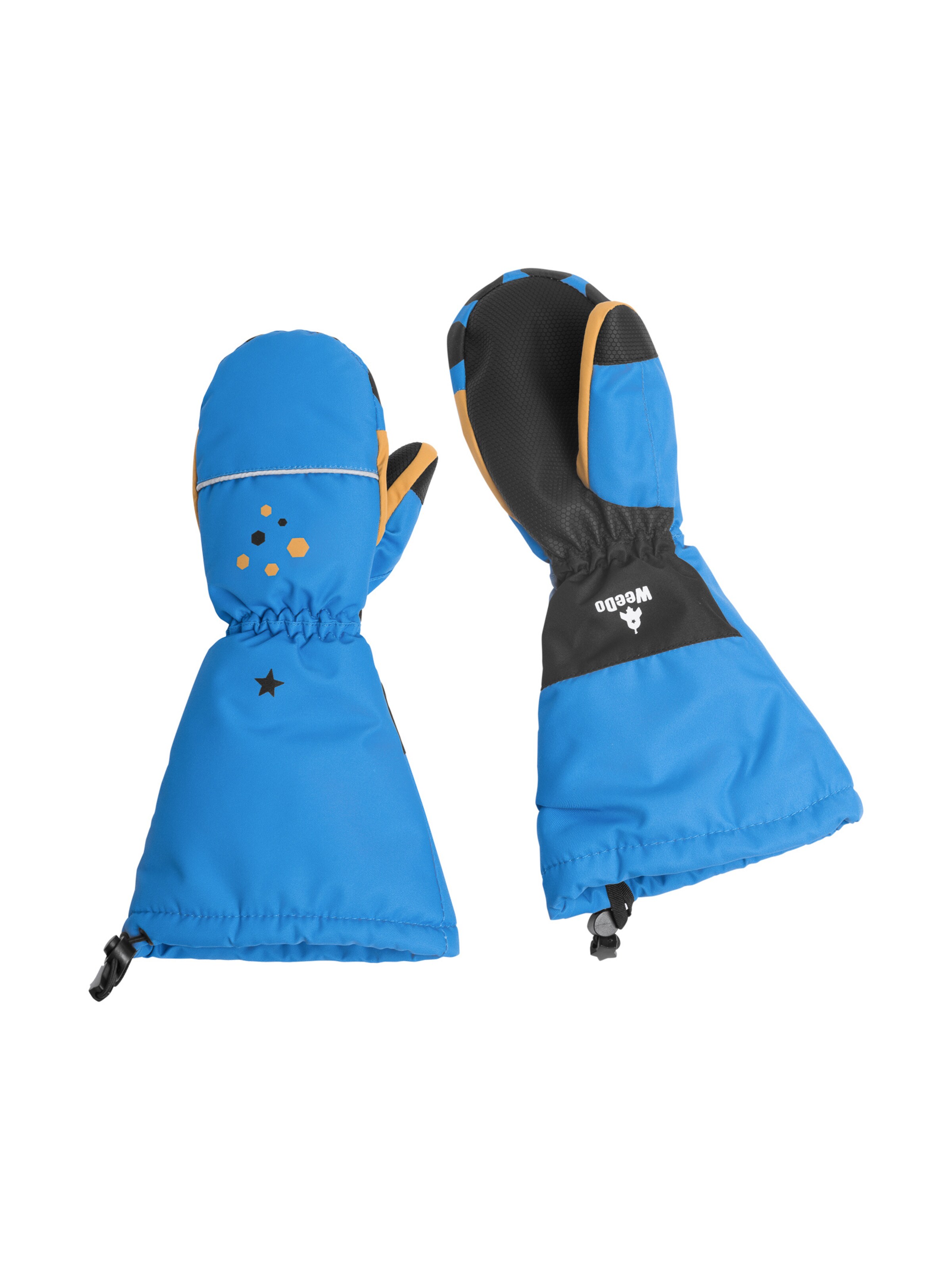 WeeDo Handschoenen 'Monster' in Blauw: voorkant