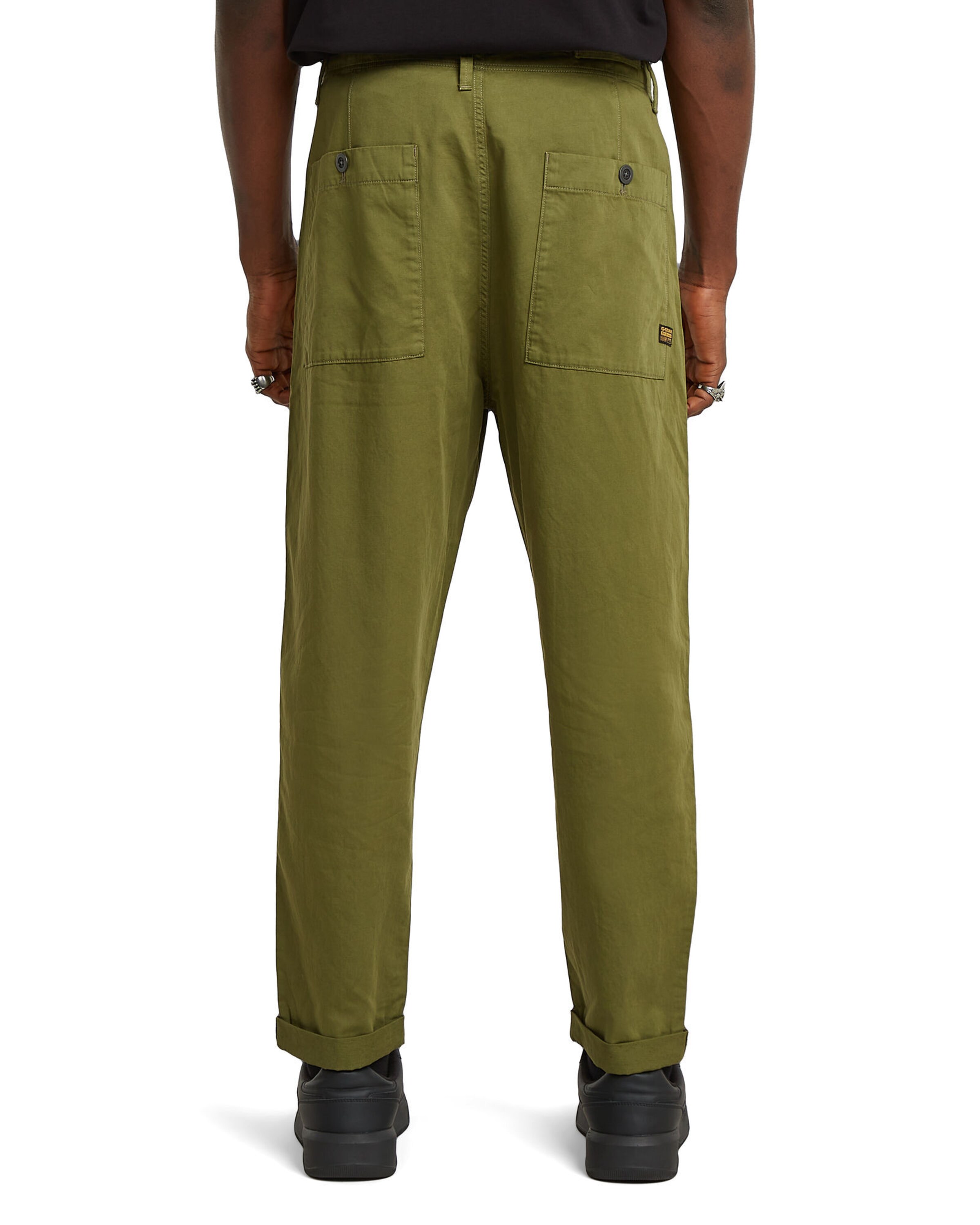 G-STAR Regular Pleat-Front Pants in Green
