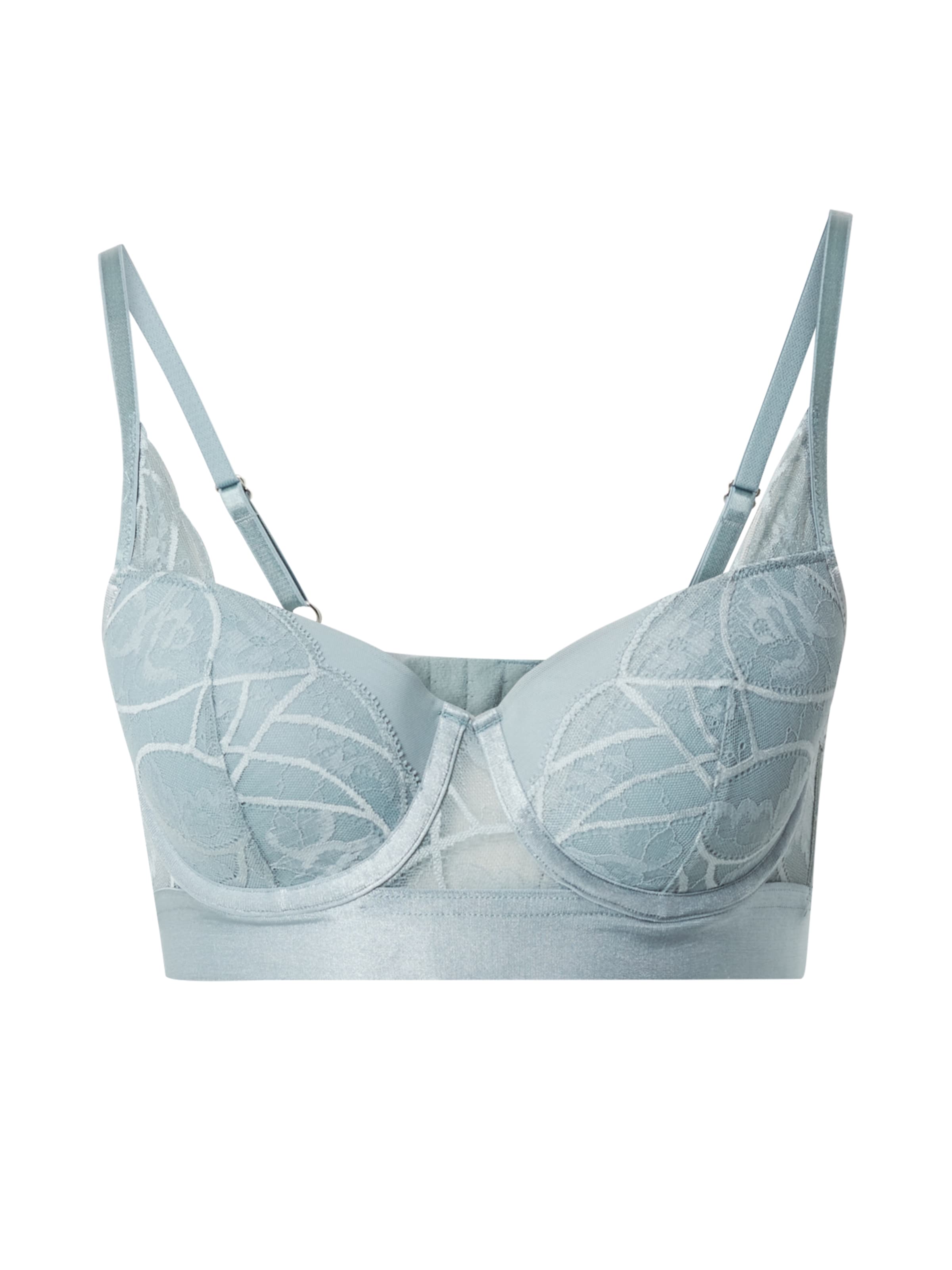 Balconette Sutien 'Luna' de la Hunkemöller pe gri: față