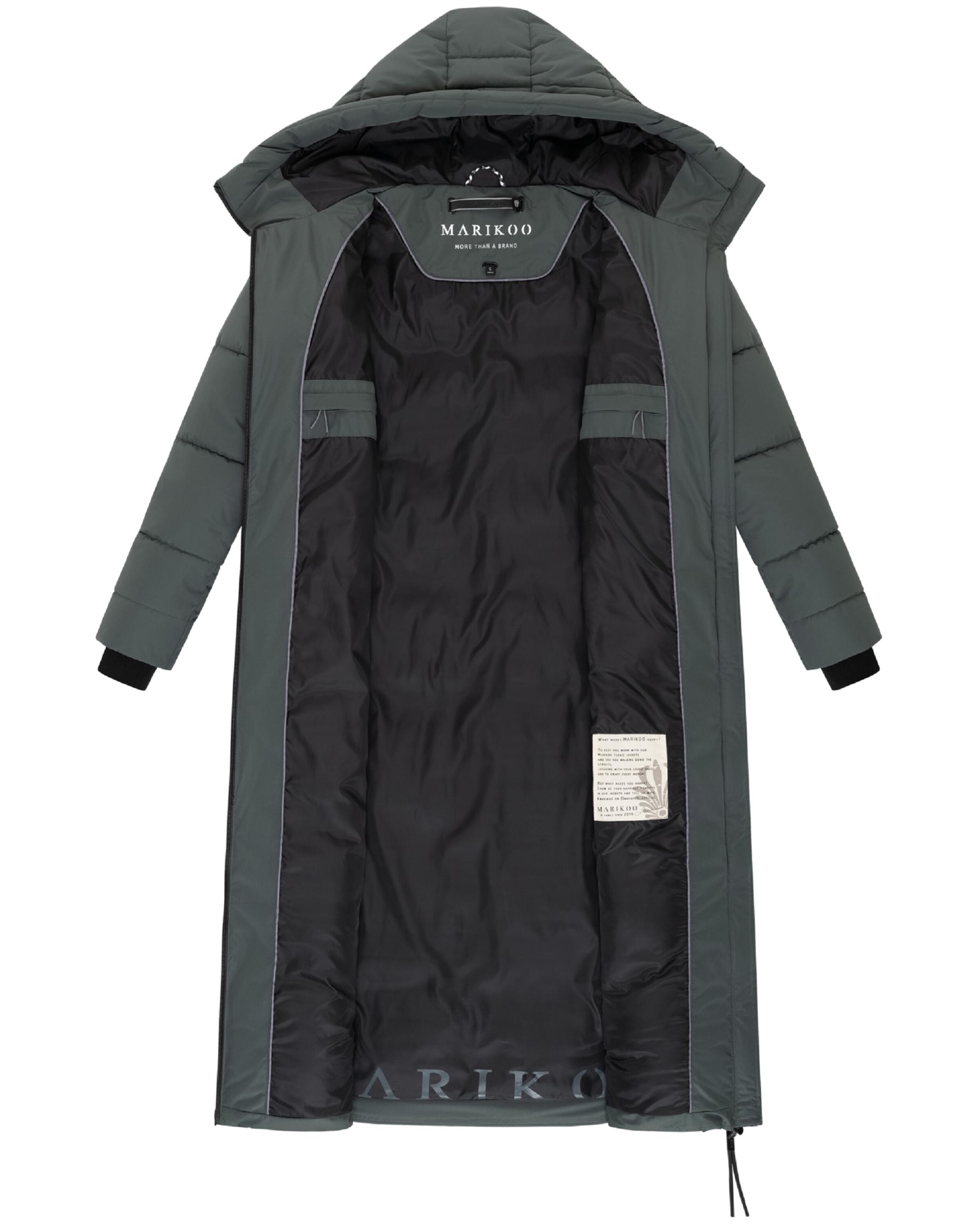 MARIKOO Wintermantel 'Firella XVI' in Grijs