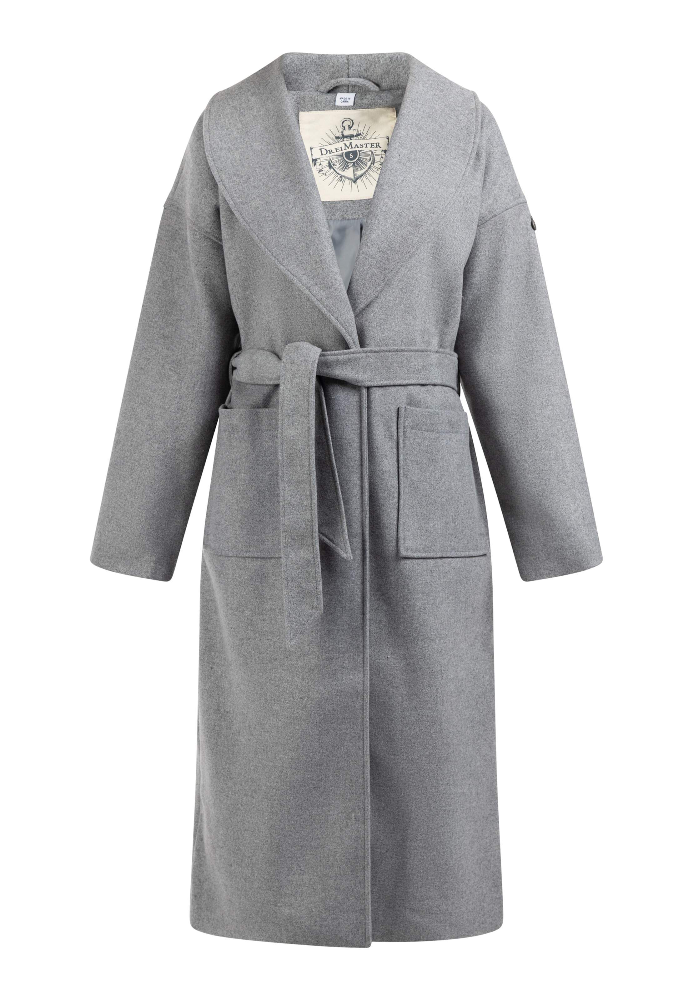 DreiMaster Vintage Mantel in Grau: Vorderseite
