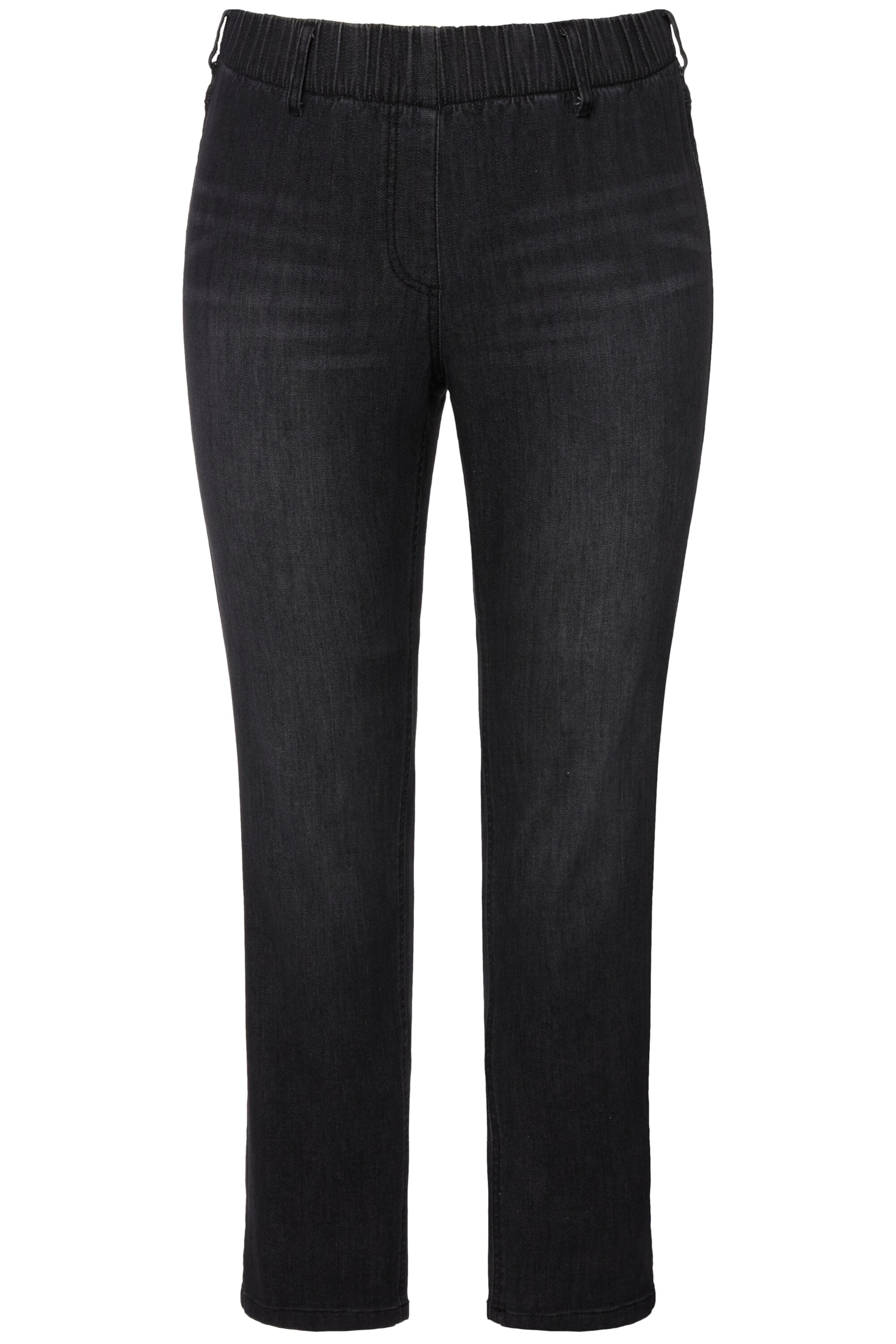 Ulla Popken Slimfit Jeggings 'Sienna' σε μαύρο: μπροστά