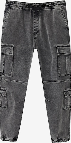 Jeans cargo Pull&Bear en gris : devant