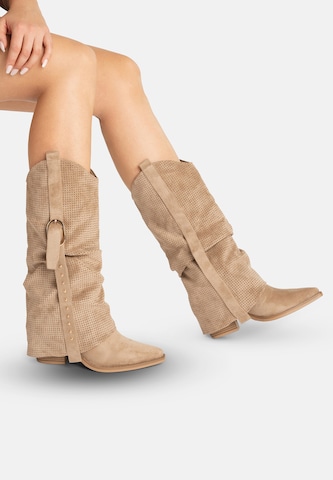 Bottes de cowboy Salinyang en beige