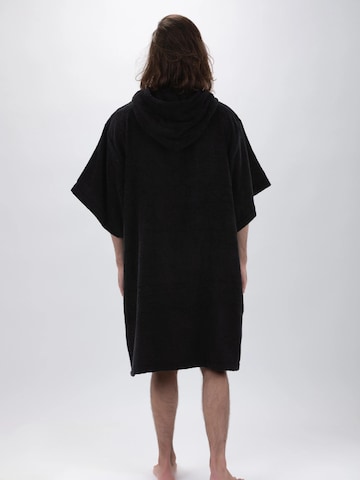 Pacifique Sud - Bata deportiva 'Poncho Surf - Einheitsgröße - Tencel - Mit Ärmeln' en negro
