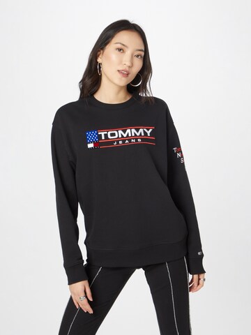 Tommy Jeans Sweatshirt 'Modern Sport 1' in Black: front