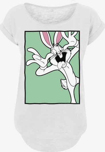 F4NT4STIC T-Shirt 'Looney Tunes Bugs Bunny Funny Face' in grün / pink / schwarz / weiß, Produktansicht