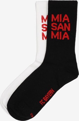 FC BAYERN MÜNCHEN Socken Mia san Mia 'FC Bayern München' in Schwarz: predná strana