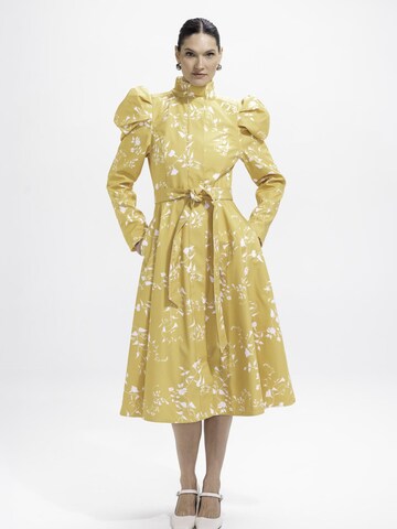 RainSisters - Abrigo de entretiempo 'Baloon-Style Sleeves' en amarillo