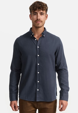 INDICODE JEANS Regular Fit Hemd 'Riverside' in Blau: Vorderseite