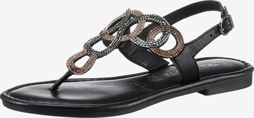 TAMARIS T-Bar Sandals in Black: front