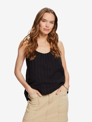 ESPRIT Top in Zwart: voorkant