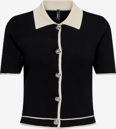 ONLY Strickjacke 'ONLELEA' in beige / schwarz, Produktansicht