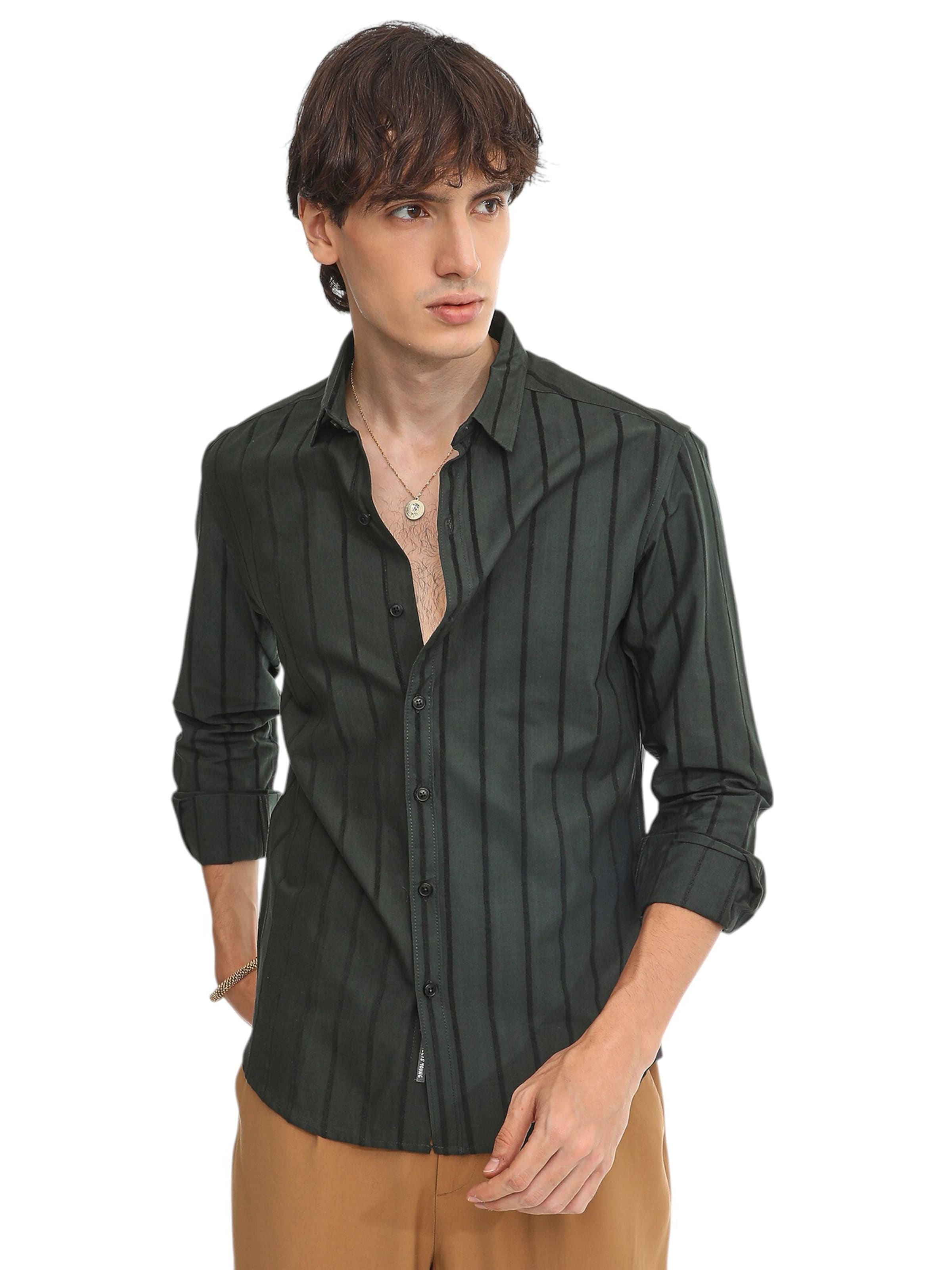 Campus Sutra Comfort Fit Skjorte 'Teale' i grøn: forside