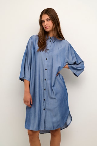 Kaffe - Vestido camisero 'Leonora' en azul: frente