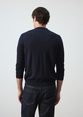 MANGO MAN Gebreid vest 'WILLYC-I' in Blauw