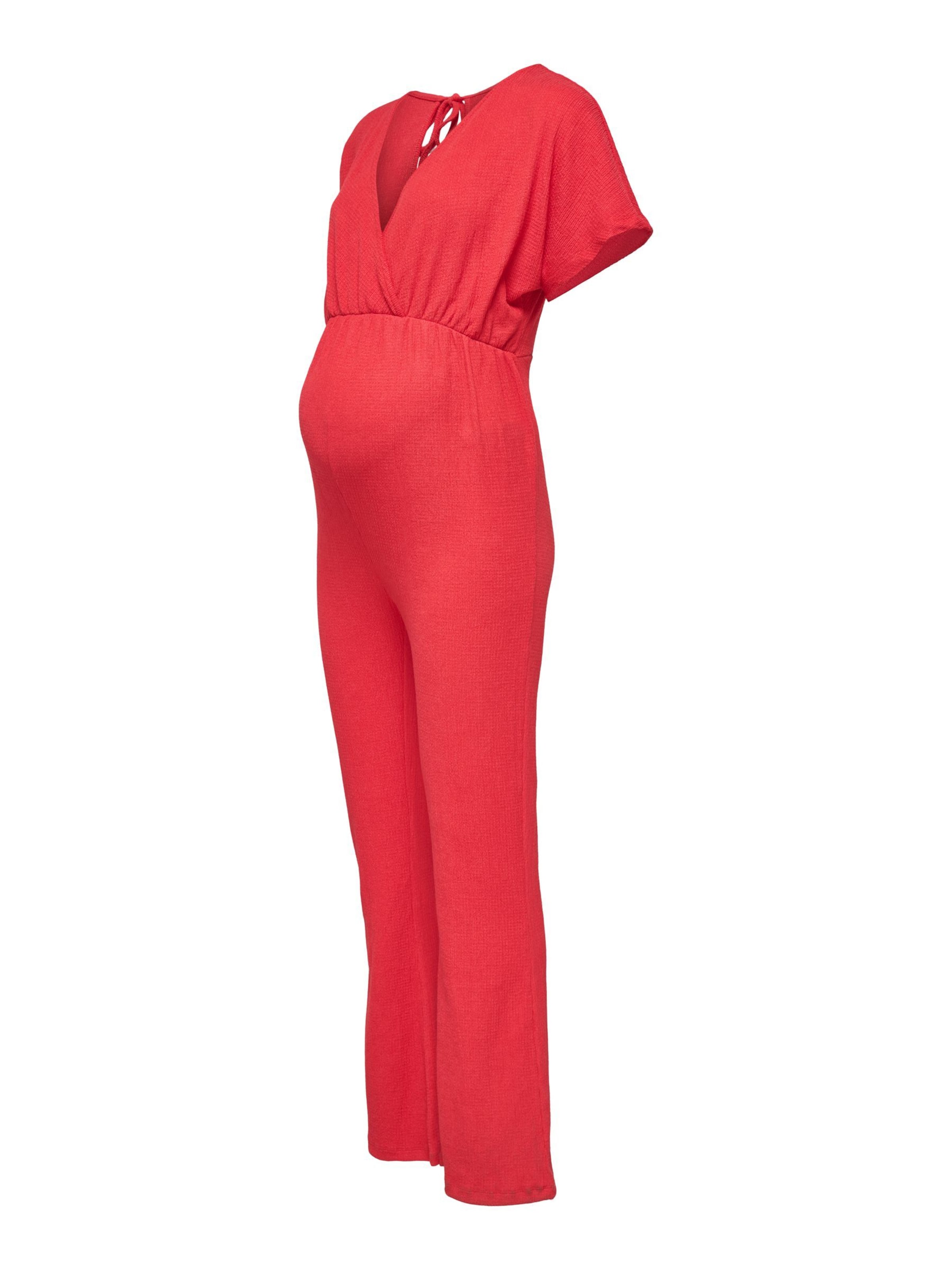 Only Maternity - Jumpsuit 'OLMPetris' en rojo: frente