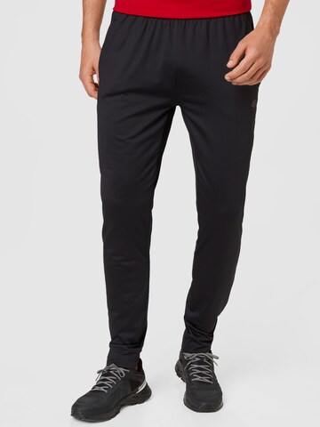 Effilé Pantalon de sport 4F en noir : devant