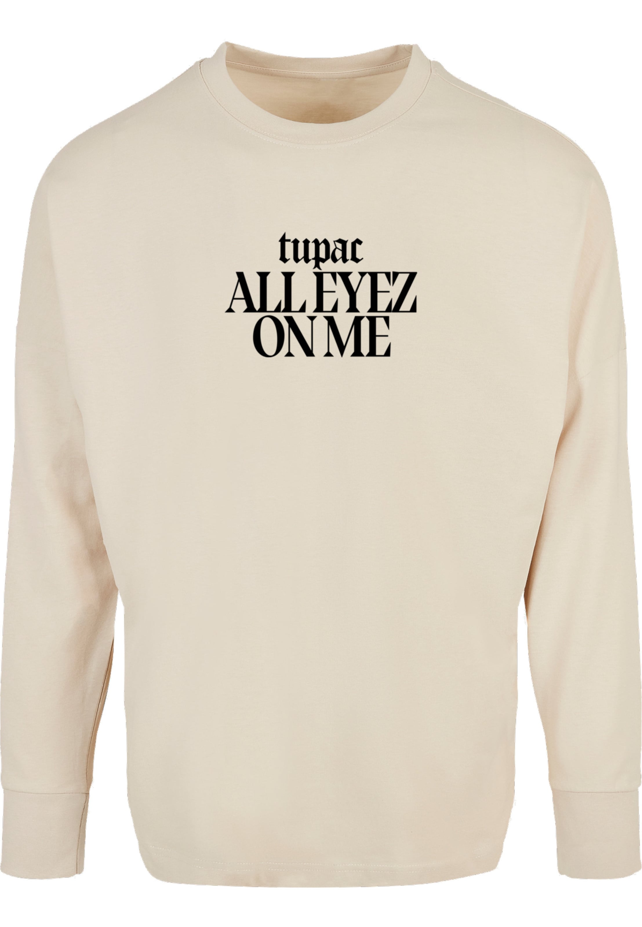 Merchcode Camisa '2Pac All Eyez On Me Tracklist Cut On' em areia / preto, Vista do artigo