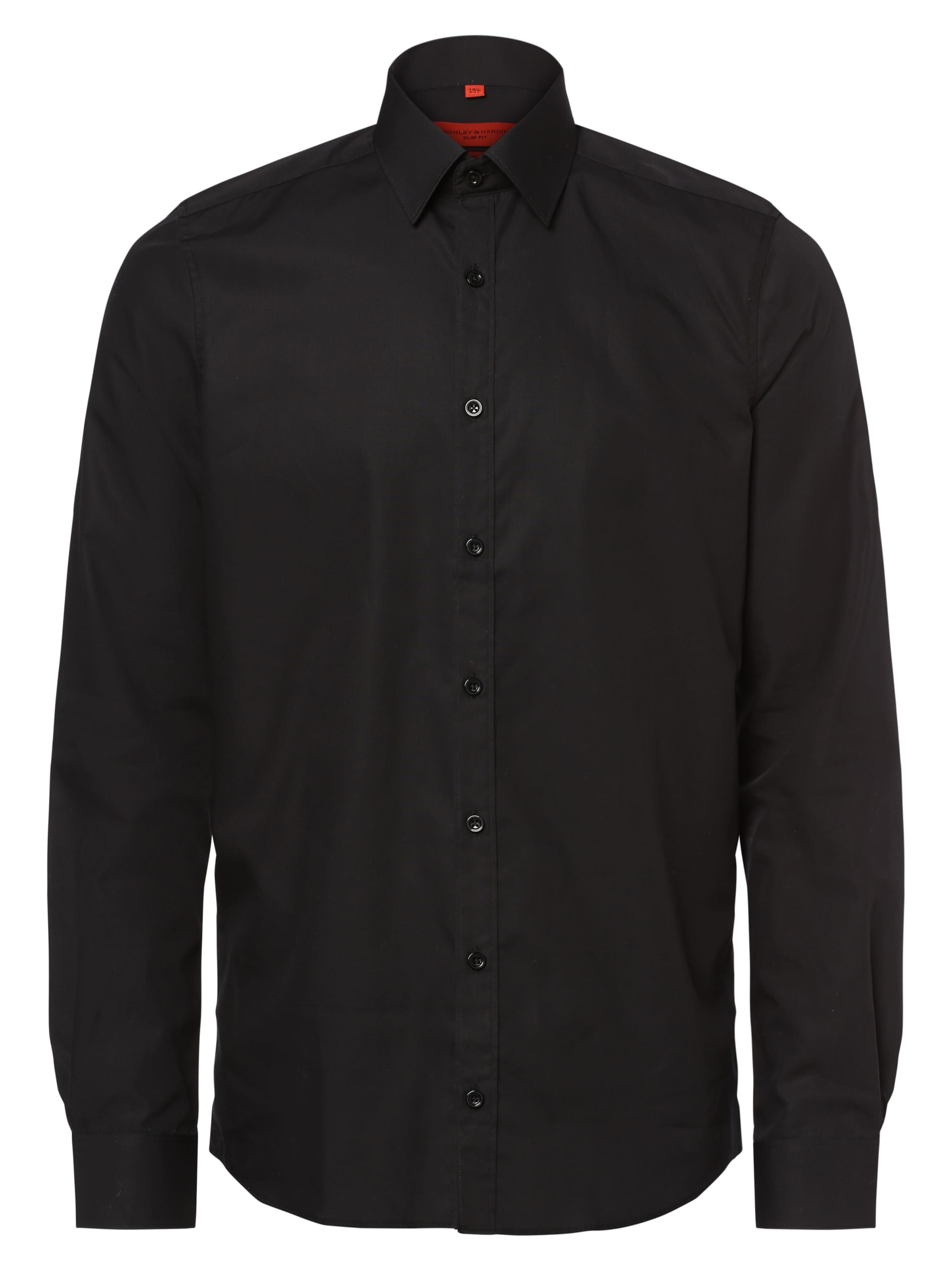 Coupe slim Chemise business Finshley & Harding en noir : devant