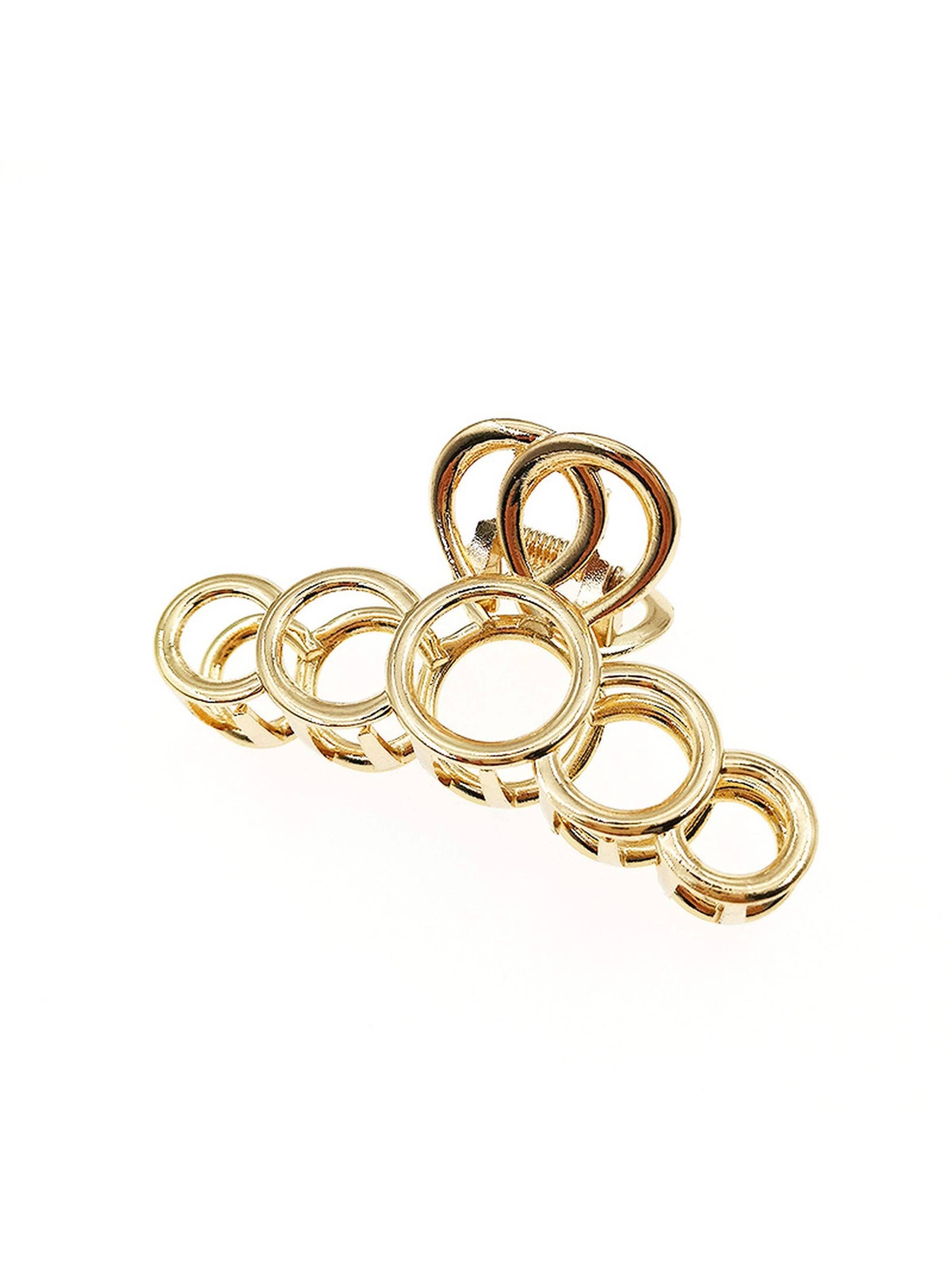 Ornement pour cheveux 'Metal Hair Claw - Gold' soho Hair accesoires en or : devant