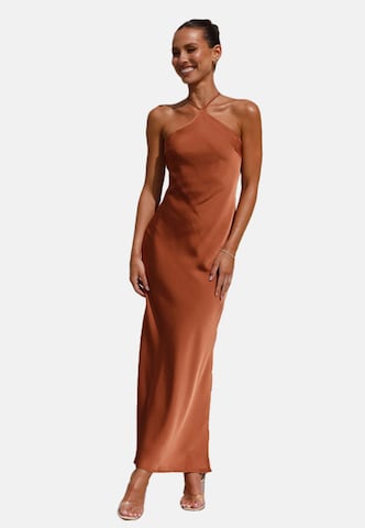 Moda Minx Abendkleid 'Kiki' in Braun: Vorderseite