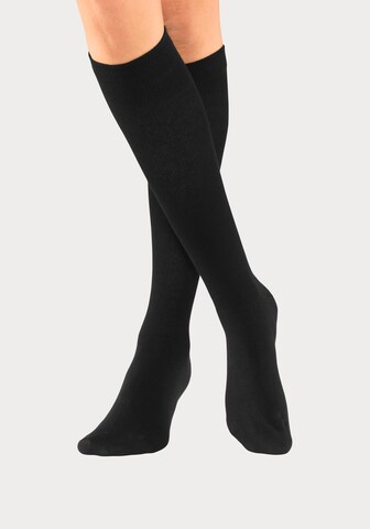H.I.S Knee socks in Black: front