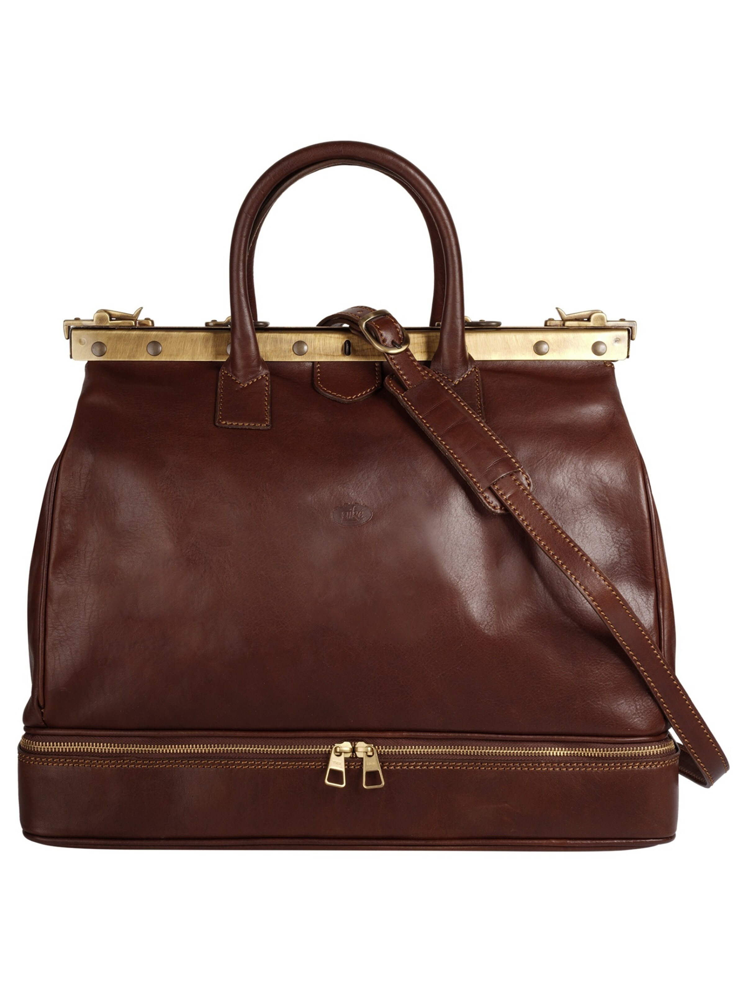 piké Travel Bag in Brown: front