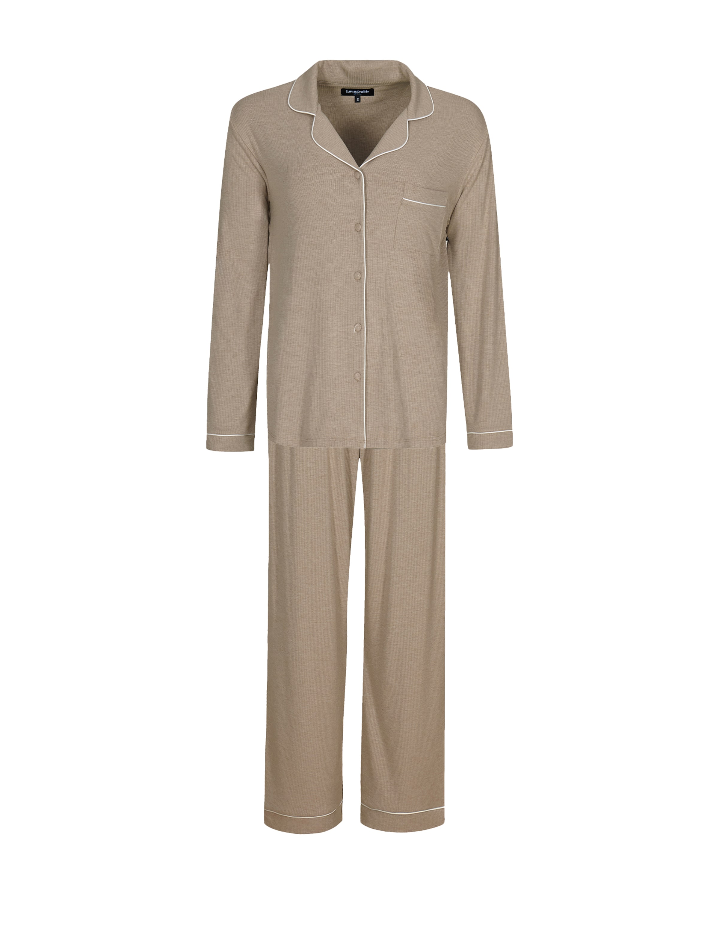 Loungeable Pajama in Beige: front
