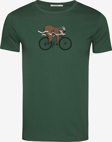 GREENBOMB T-Shirt 'Animal Finish Sloth' in Grün: Vorderseite