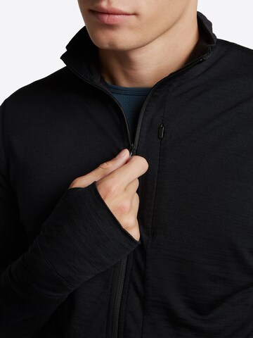 ICEBREAKER Functioneel shirt 'Realfleece Descender' in Zwart