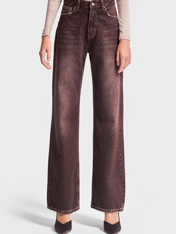 IT'S BASIC Regular Jeans 'Straight High Rise Jeans' in Bruin