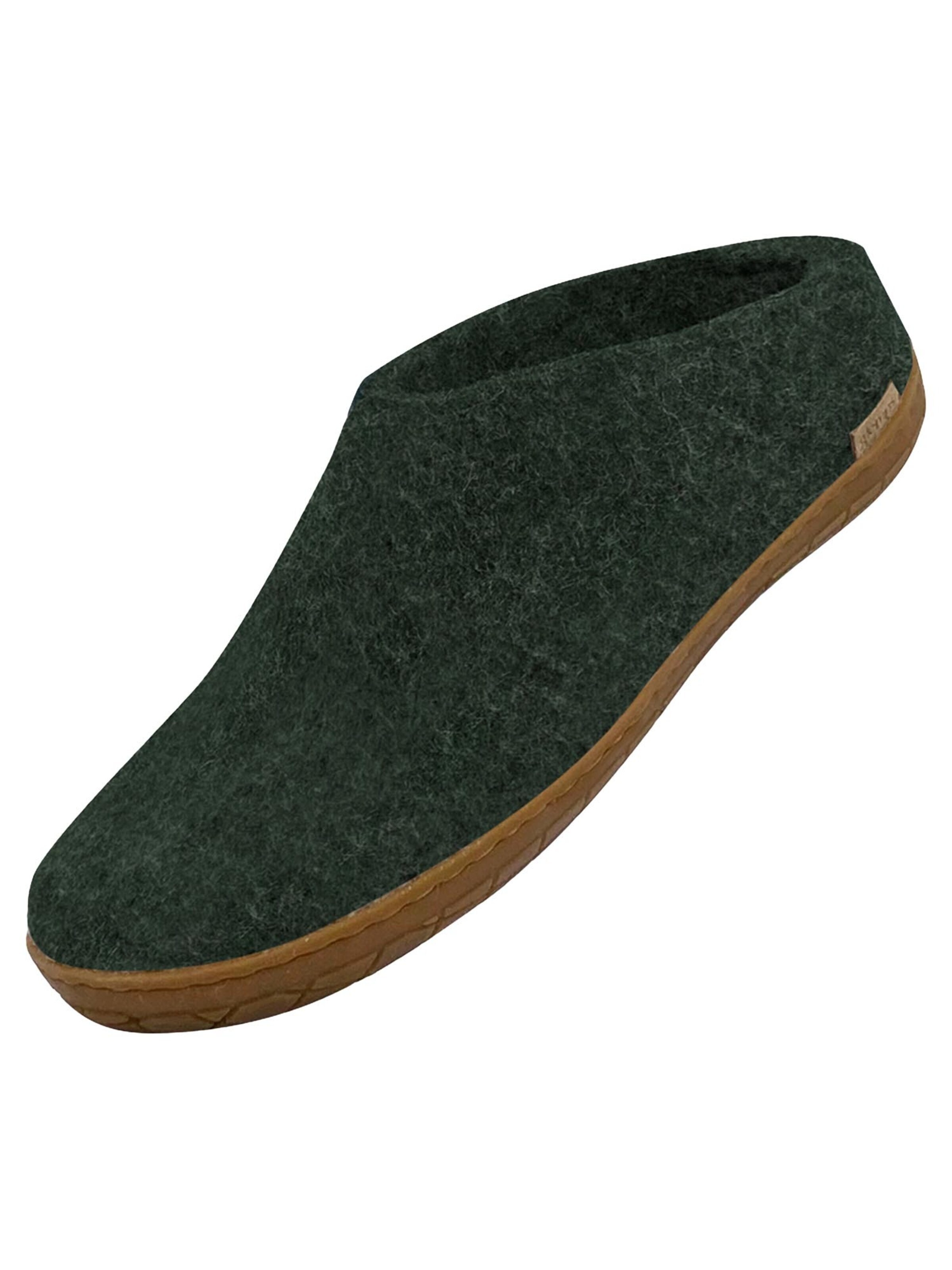 Glerups Slippers 'Honey' in Green