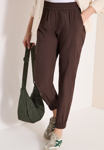 CECIL Slim fit Cargo Pants in Brown: front