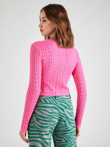 ABOUT YOU x Emili Sindlev Knit cardigan 'Keela' in Pink