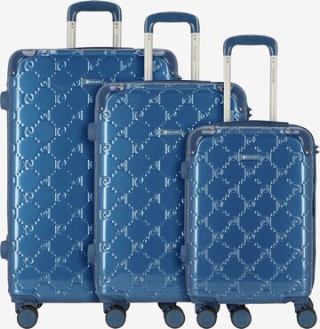 PIERRE CARDIN Suitcase Set in Blue: front