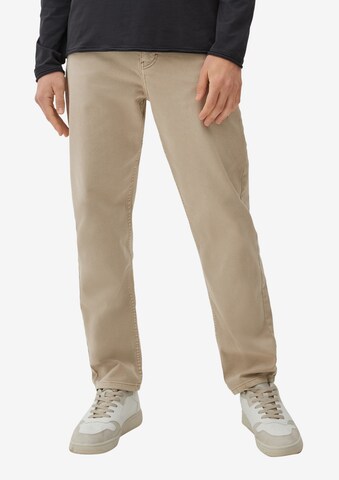 QS by s.Oliver Tapered Jeans 'Brad' in Beige: front
